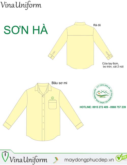 Áo sơ mi đồng phục công ty Sơn Hà